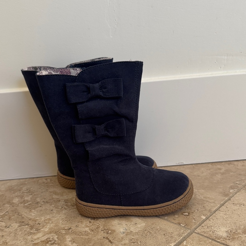 Livie & Luca Navy Boots with Bows